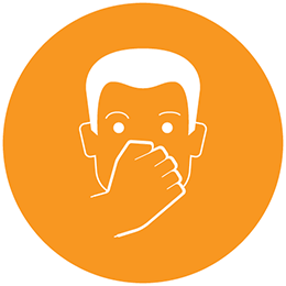 Man covering mouth icon