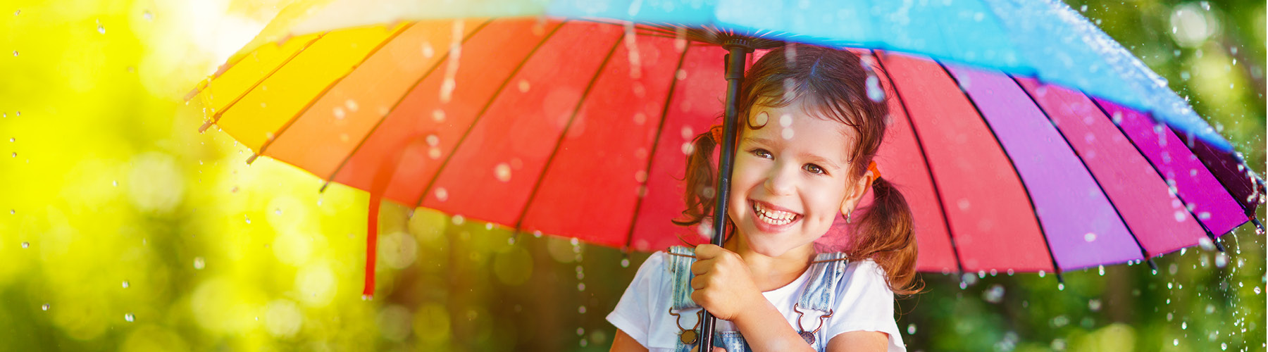 child with an umbrella