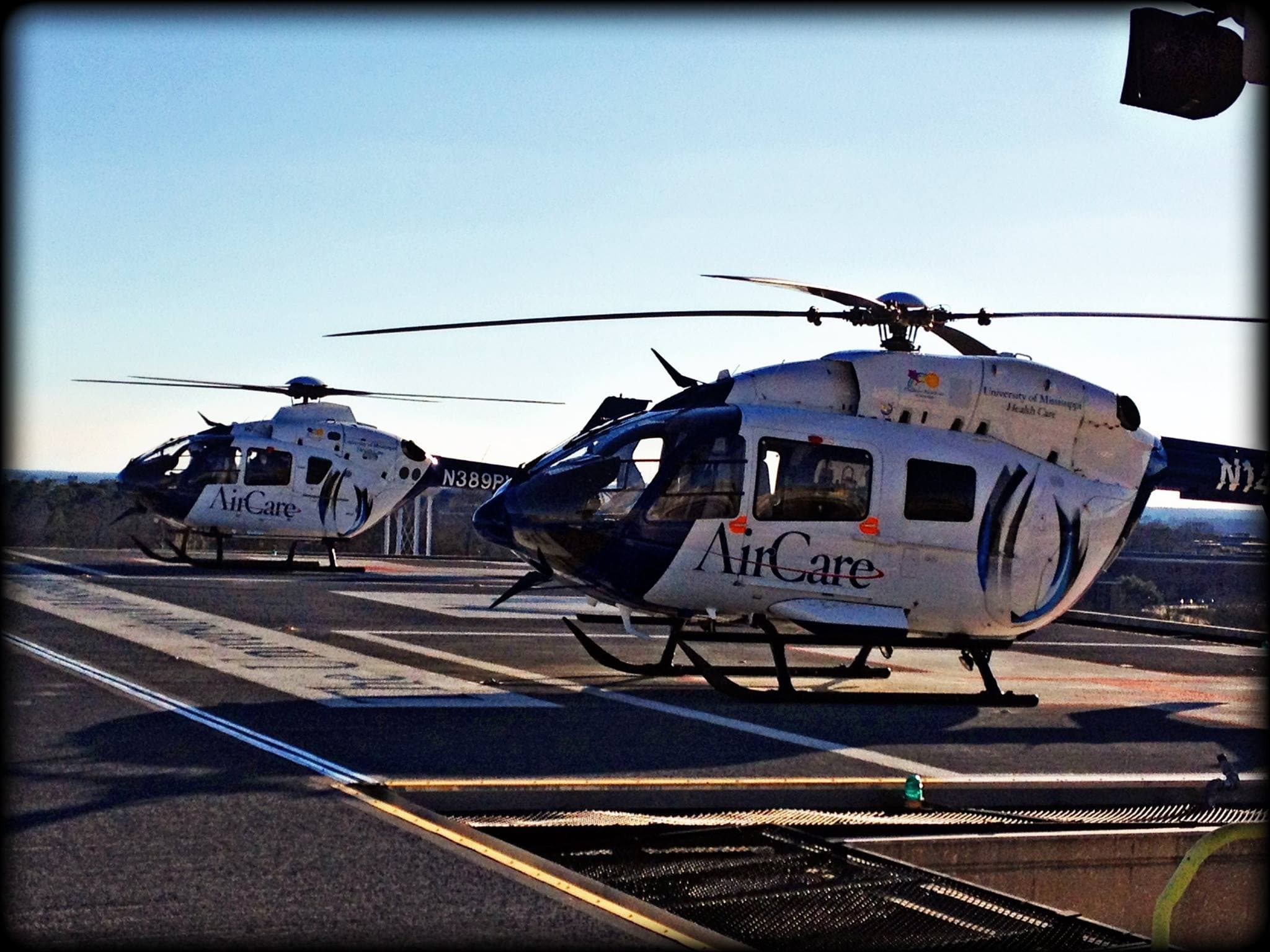 AirCare 1 and AirCare 2 on the deck at UMMC