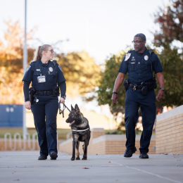 Two police officers with K9