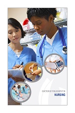 Nursing poster with two nurses reviewing notes