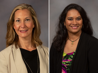 Portrait of Kristi Cofer and Gouri J. Mahajan