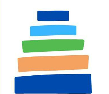 Centered bar chart icon - bars in order from small to large from top to bottom.