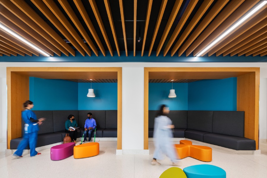 Seating inside Sanderson Tower at Children's of MS Hospital.