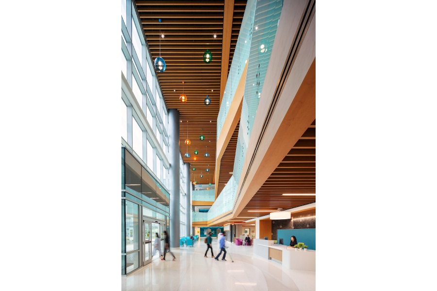 Lobby inside Sanderson Tower at Children's of MS Hospital.