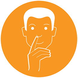 Man touching nose icon