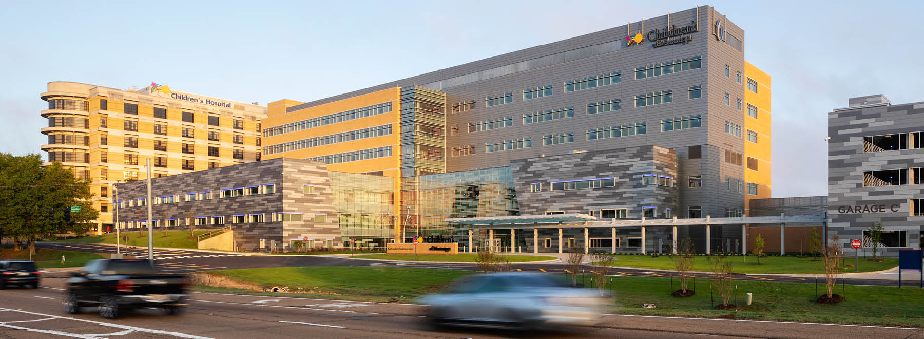 Exterior of the new Sanderson Tower at Children's of MS Hospital in Jackson.