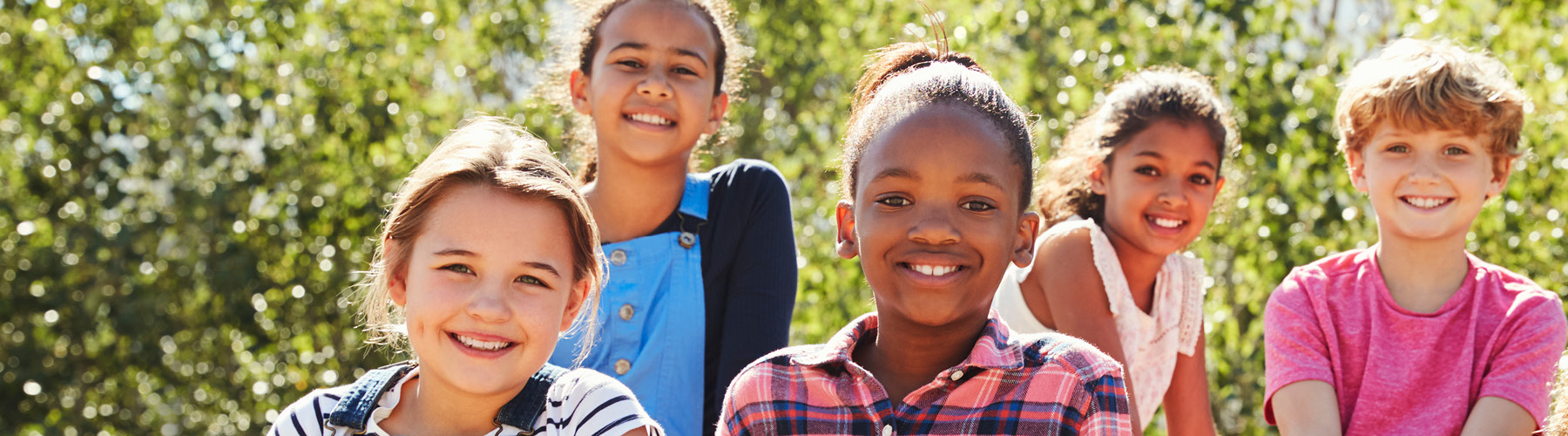 children standing in a row