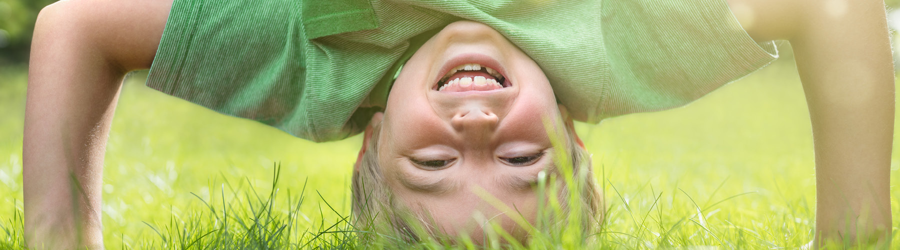 child playing outdoors