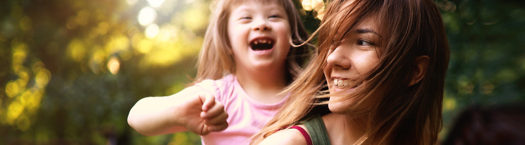 toddler and woman