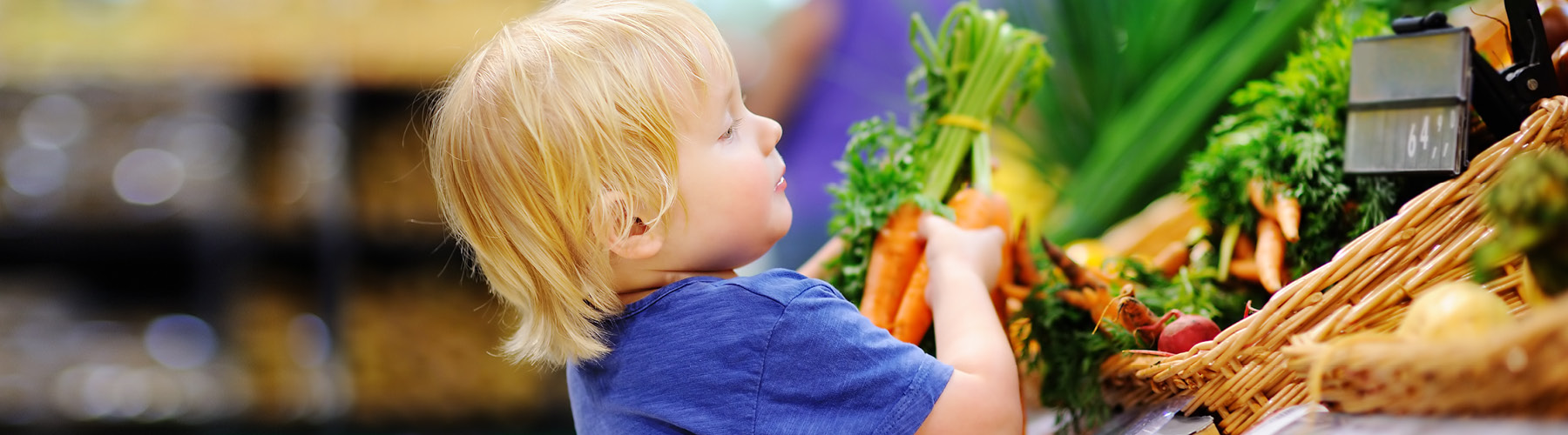 child picking healthy foods