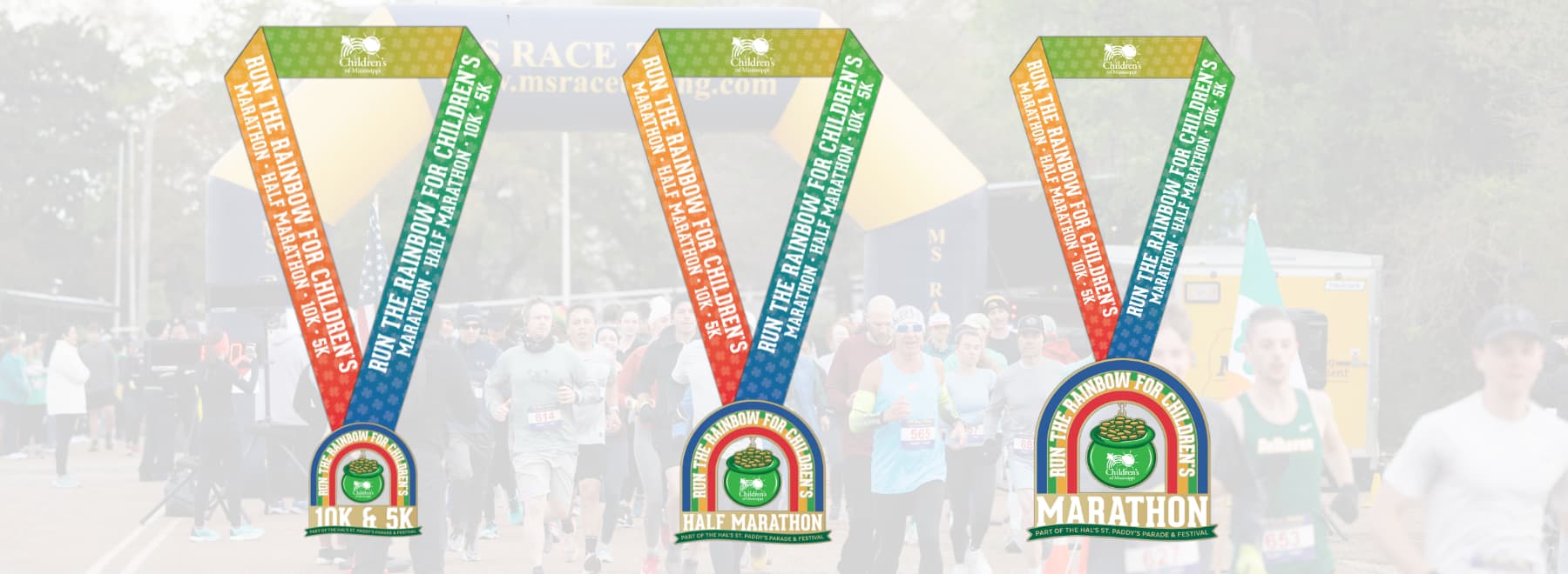 Mockup of 5k/ 10k, Half marathon, and marathon medals