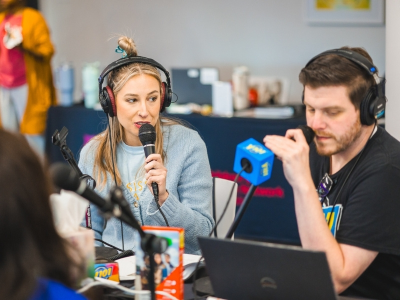 Y101's Adam and Allison took their radio show to the Mississippi Miracles Radiothon at the Kathy and Joe Sanderson Tower.