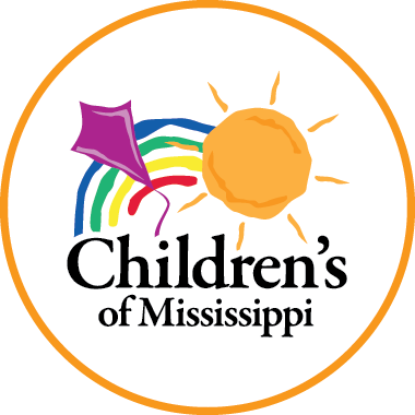The Children's of Mississippi logo in an orange circlel