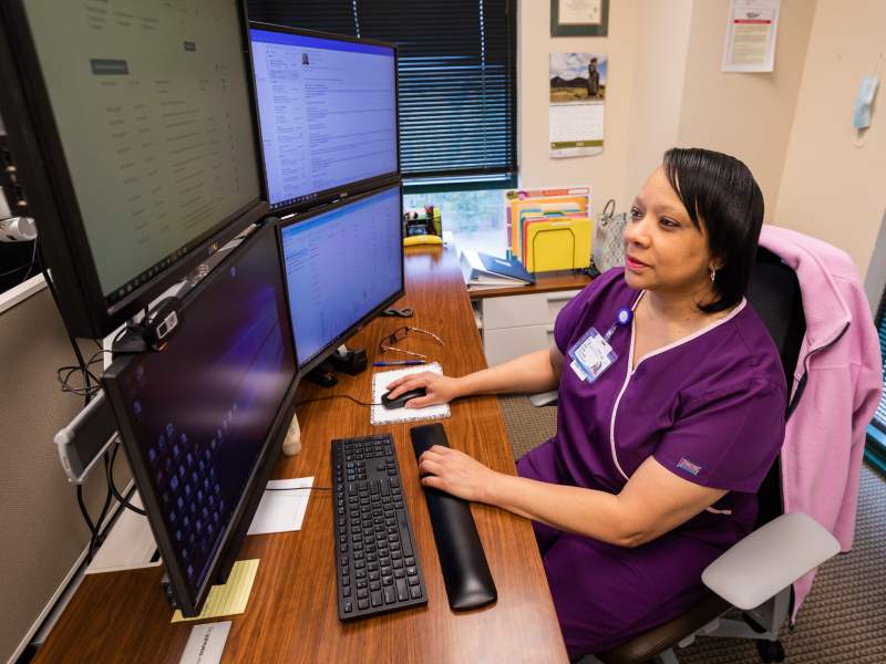 Remote telehealth visit takes place.