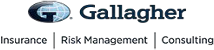 Gallagher Logo with tagline Insurance, Risk Management, Consulting.