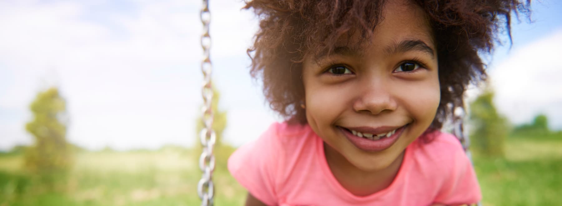 Smiling kid in park