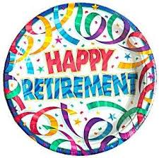 Happy Retirement paper plate