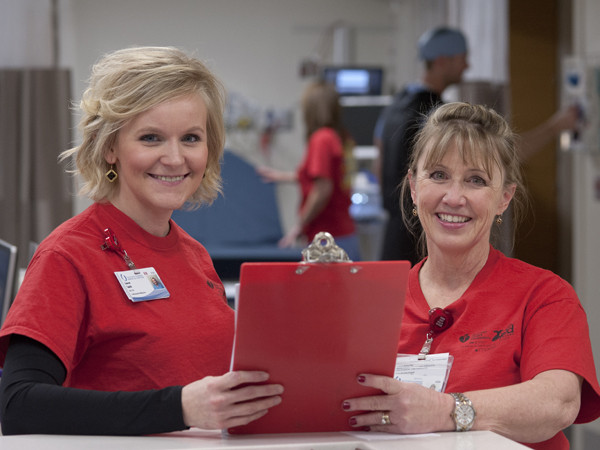 University Heart staff members (l to r) Lauren Smith and Deborah Ward