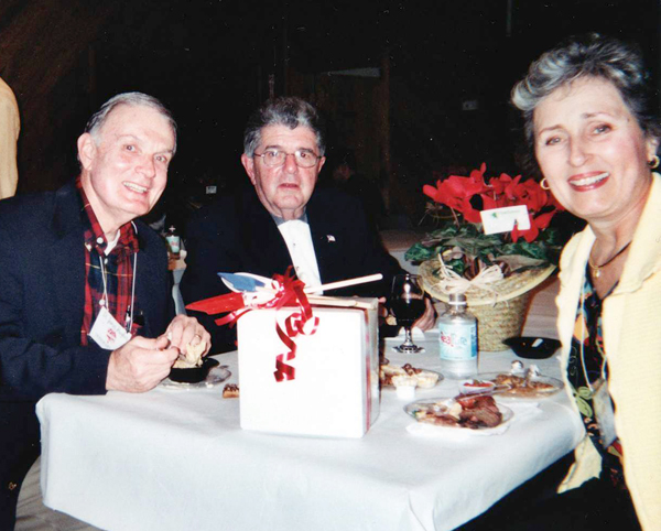 Dr. James L. Hughes, left, Dr. Wallace Conerly and Virginia Hughes