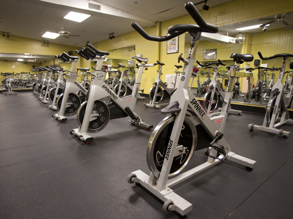 Plenty of bikes available for spinning classes at the Courthouse - Flowood.