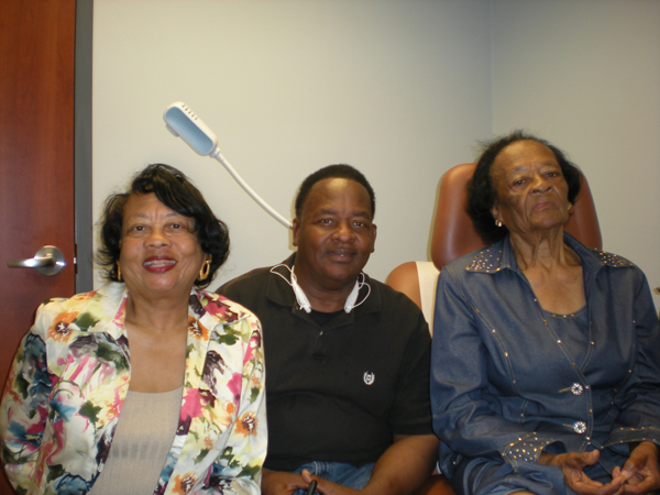 Vivian Patton, her brother, Hezekiah, and their mother, Miss Ruby