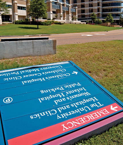 Damage from the hurricane was evident on the UMMC campus.