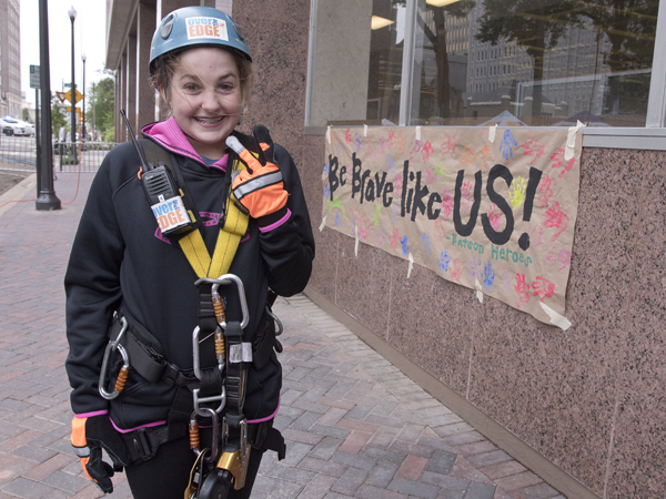 Did it! Leukemia survivor Mary Ellis Cravey, a Madison eighth-grader, is ready to go again next year.