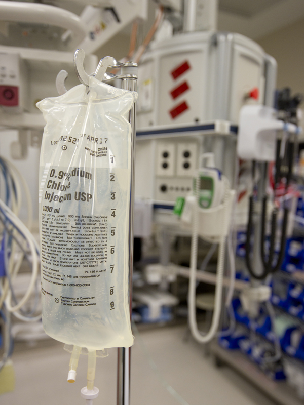 University of Mississippi Medical Center trauma rooms stand ready for victims of mass casualties and can double as an OR.