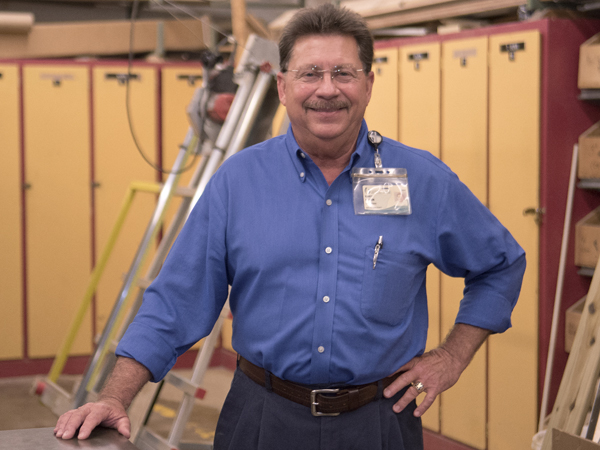 Randy Hudson is UMMC carpentry shop supervisor.