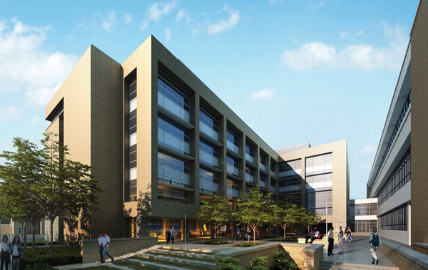 Artist rendering of the new School of Medicine building.