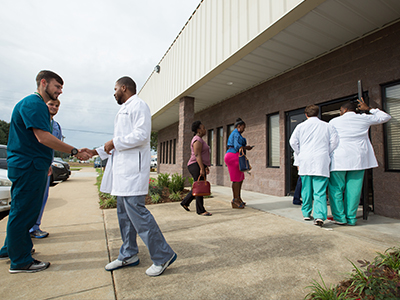 More than 200 guests packed the new UMMC Community Care Clinic August 29 for a ceremonial ribbon cutting.