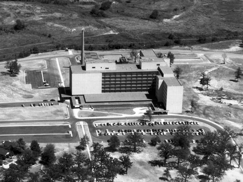 The University of Mississippi Medical Center and the UM School of Medicine as it looked shortly after opening in 1955.
