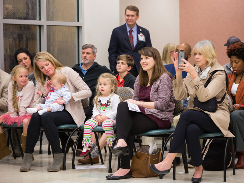 Children, families, Friends of Children's Hospital volunteers and Children's of Mississippi employees enjoyed the start of the holiday season at Batson Children's Hospital during BankPlus Presents Light A Light Tuesday.