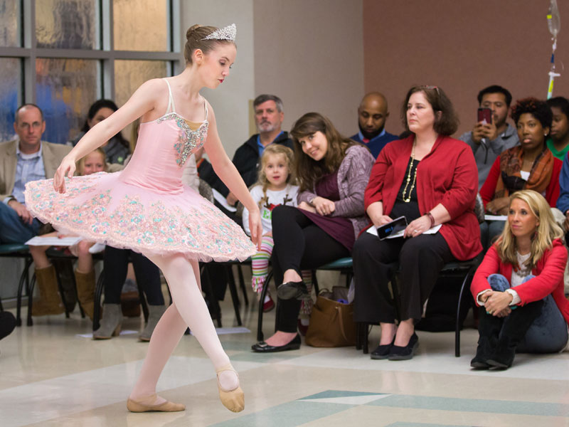 Dancing the role of the Sugar Plum Fairy is Kimberly Blount of Ballet Mississippi. The troupe brings scenes from "The Nutcracker" to Batson Children's Hospital each year as part of BankPlus Presents Light A Light.