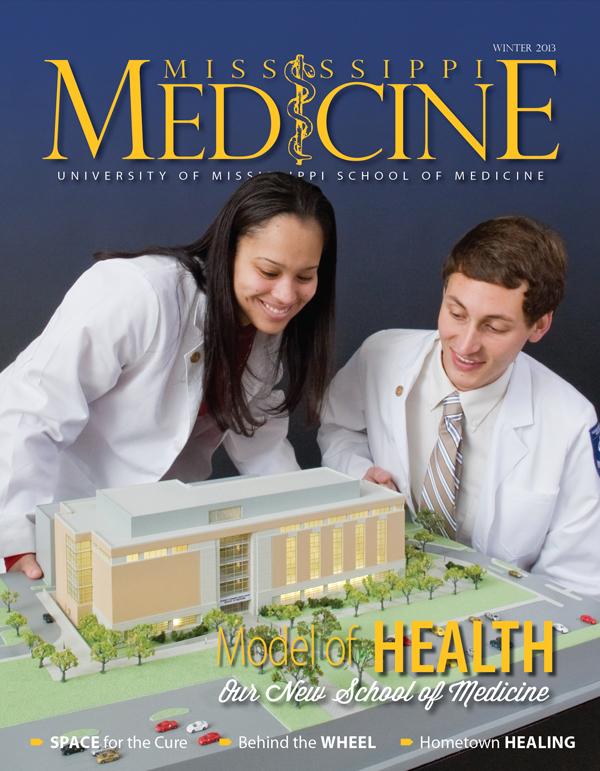 Moore was a first-year medical student when she and fellow M1 Andrew Brown appeared on the cover of the Winter 2013 issue of Mississippi Medicine.