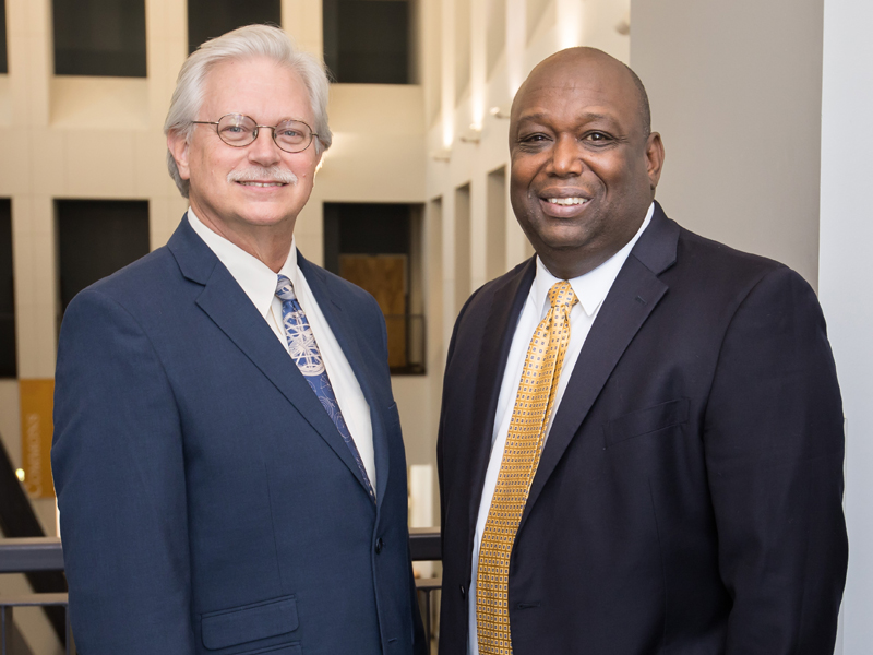 Platinum medallion winner Dr. Ervin Fox, right, with Dr. Richard Summers.