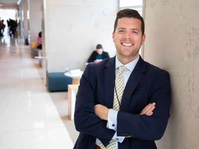 Tyler Callese traveled from Winston-Salem, North Carolina, where he is about to graduate from the Wake Forest School of Medicine, to deliver a presentation about an innovative guide for medical students.