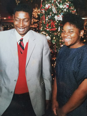 Lywanda White, right, is pictured with her father, the late Thomas Griffin, who adopted her when she was 13.