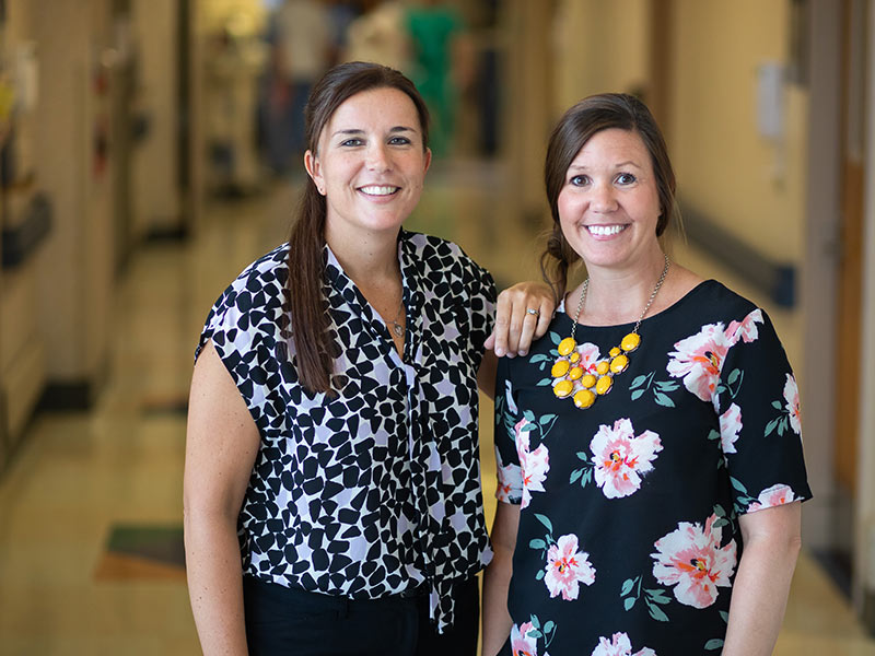 Dr. Lisa Didion, left, Children’s of Mississippi’s associate chief medical officer, and Kristin Dowdy, nurse manager for quality, head quality improvement efforts at Batson Children's Hospital.