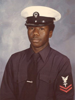 Portrait of Dr. Claude Brunson while in the Navy