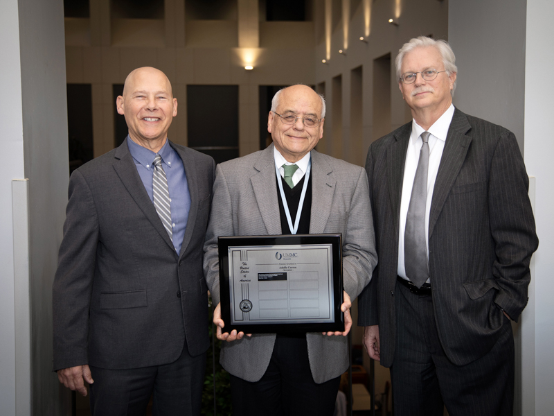 Dr. Adolfo Correa with his non-provisional patent application, "System and Method for Assessing Heart Health and Communicating the Assessment to a Patient"