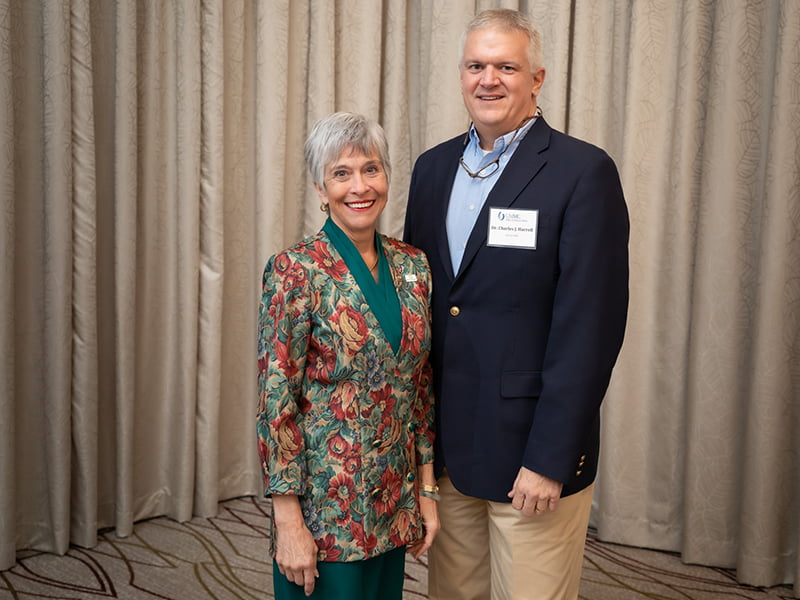 Portrait of Dr. Barbara Mauldin and Dr. Charles Harrell.