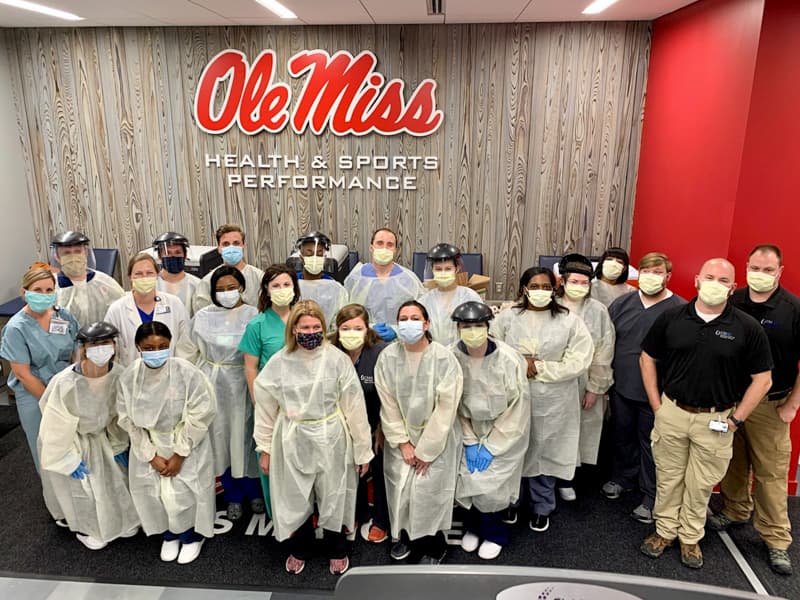 Volunteers from across helped University of Mississippi athletes prepare for the upcoming season by testing for COVID-19 infections and antibodies.