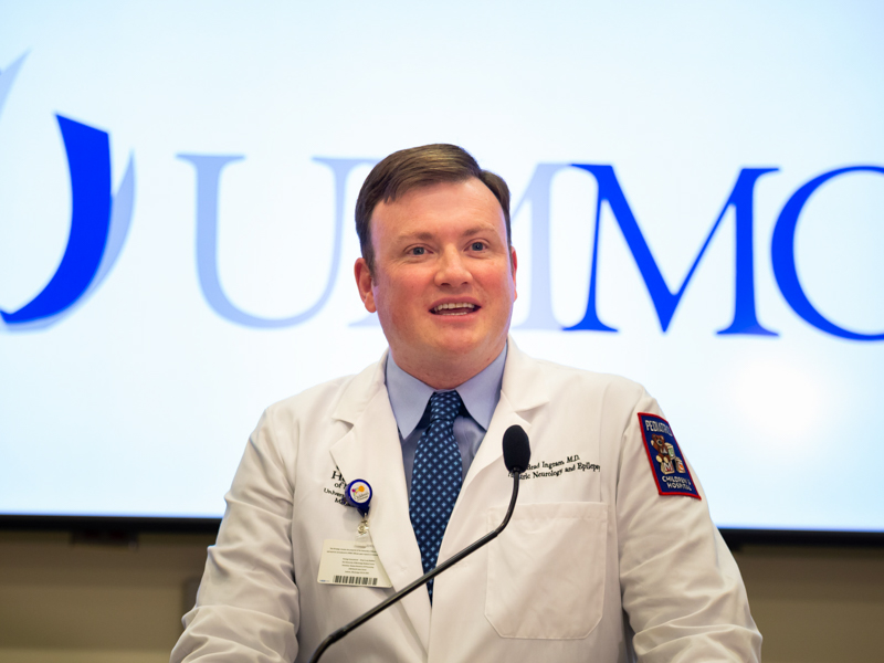 Dr. Brad Ingram, UMMC associate professor of pediatric neurology and director of the Pediatric Comprehensive Epilepsy Program, is the principal investigator of the clinical drug trial.