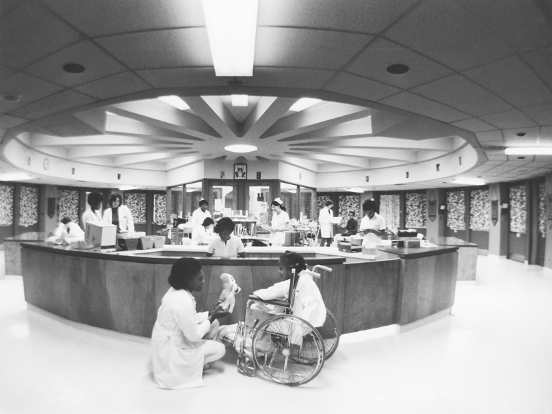 In 1974, pediatric patients received care in UMMC's first children's hospital, built in 1968.