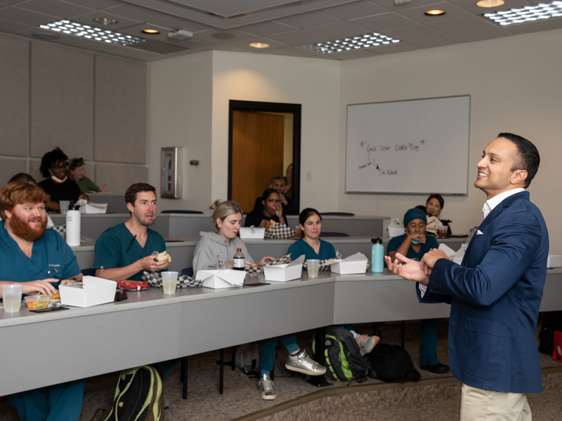 Dr. Shalin Patel, a 2007 School of Dentistry graduate, gives May 2022 graduates advice on beginning their practices.