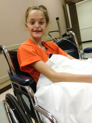 Abby McCardle is shown during one of her stays at the state's only children's hospital.