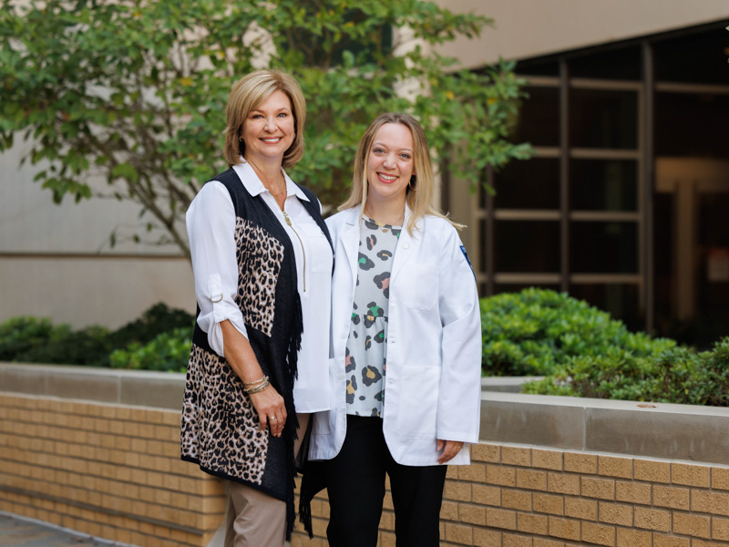 Lawson's Facebook post on the importance of vaccinations was featured in a July VC Notes by Dr. LouAnn Woodward, left. Joe Ellis/ UMMC Communications