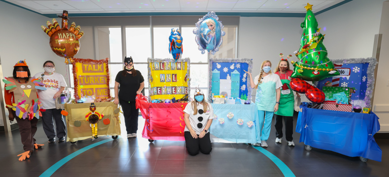 The Children's of Mississippi child life team, including, from left, Michelle Chambers, Ashley Prendez, Pepper Weed-Cooper, Courtney Easterday, Anne Elizabeth Zegel and Madeline Wilson. Melanie Thortis/ UMMC Communications
